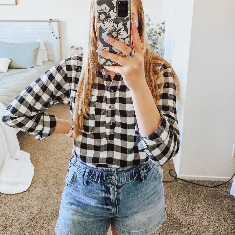 Abercrombie & Fitch Quarter Button Flannel